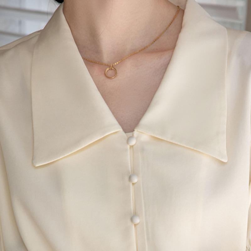 Весенняя женская рубашка в стиле ретро с рукавами-фонариками