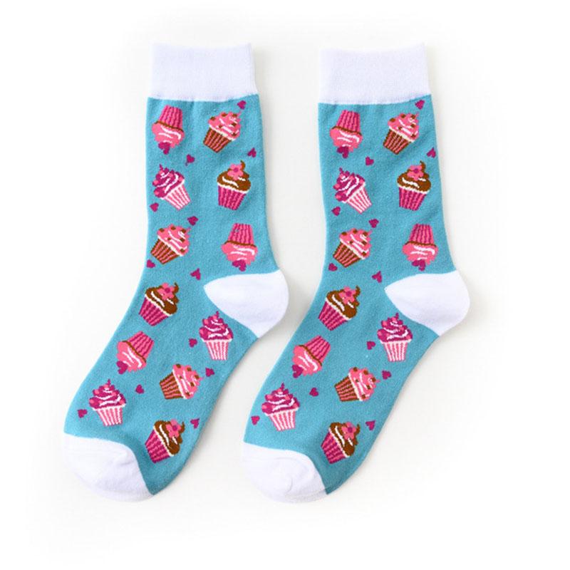 Харадзюку веселые носки мужские смешные мультяшные фрукты авокадо банан бургер картофель фри пиво печенье жареная курица еда носки носки для скейтборда