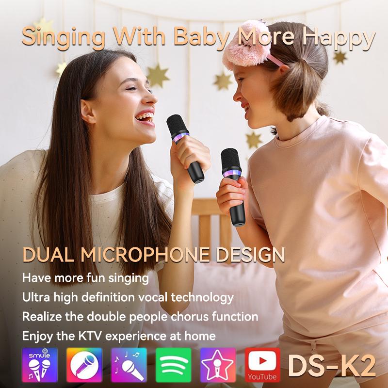 Караоке-компаньон беспроводной микрофон динамический Bluetooth 5.3 DSP микшерная система машина RGB цветная подсветка 3,5 мм AUX усилитель хост