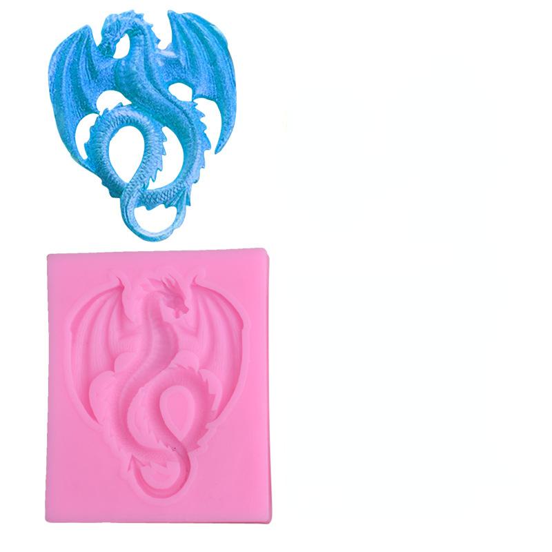 Силиконовая форма Дракон, шоколадная помадка, полимерная глина, смола, ремесло, конфеты, декор для торта
