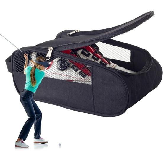 Golf Shoe Bag Zippered Outdoor Shoe Carrier Bags Travel Sports Shoe Carrier Tote Bags Golf Accessories for Men And Women