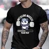 Funny Panda Gym Print T-Shirt Summer Tees for Men Women O-neck Casual Short Sleeve Weightlifting Installing Muscles Fashion Tops