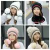 Winter Vintage Ski Cap Casual Skullcap Beanie Hat Beret Hat Gloves