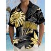 Men's Palm Leaf Tropical Plants Summer Hawaiian Shirt Aloha Shirt Short Sleeves Shirt Turndown Fashion Hawaiian Casual Shirt