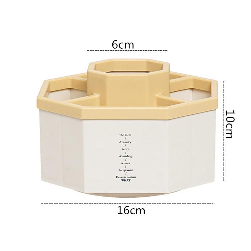 Вращающийся на 360 градусов держатель для ручек, настольный органайзер для канцелярских принадлежностей, большая емкость, пластиковый контейнер для хранения кистей для макияжа