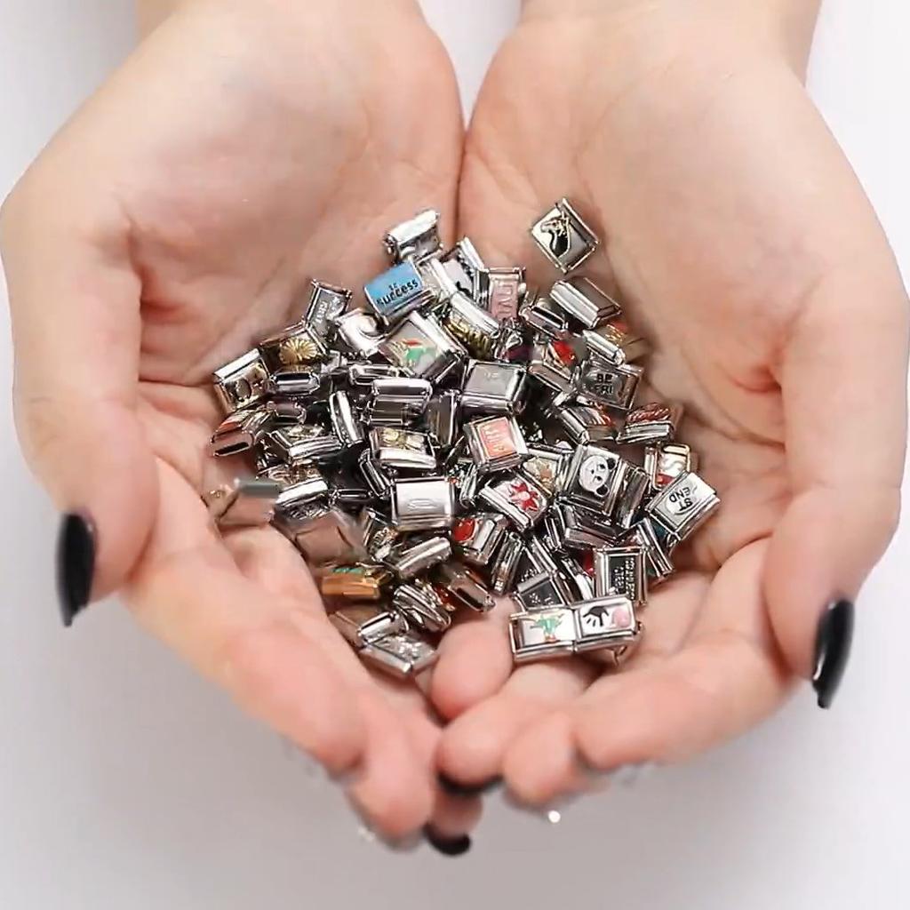 Мультяшные Милые Кошки Собаки Лапа Сердце Ночь Луна Цветы Итальянские Шармы-Звенья Подходят для Браслета из Нержавеющей Стали 9 мм Женщины DIY Изготовление Подарки