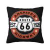 Modern Vintage America Road Route 66 Cushion Cover Soft Throw Pillow Case Decoration
