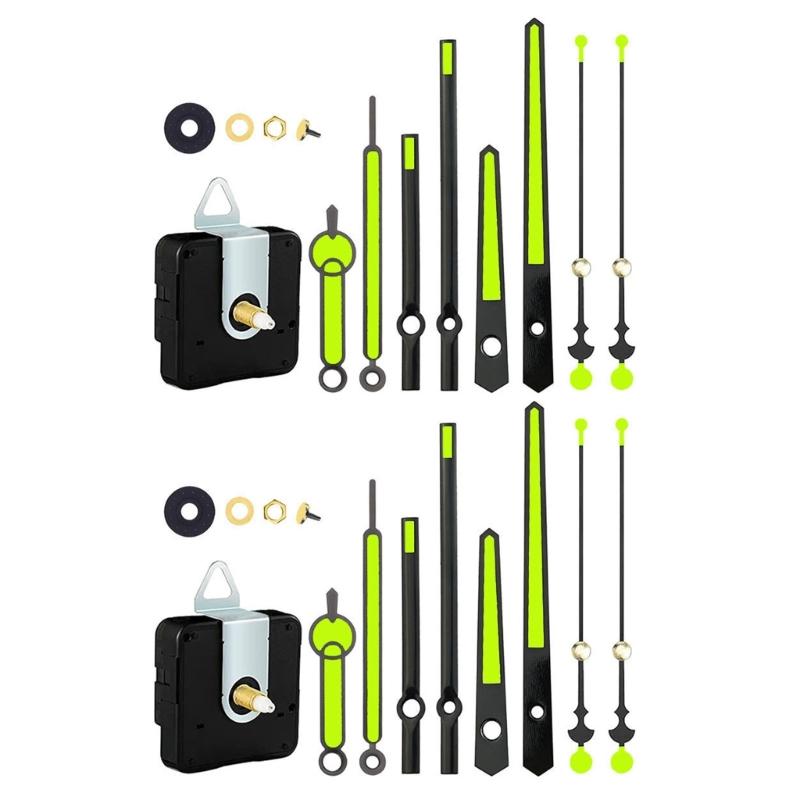 Quartzs DIY Wall Clock Movement Mechanism Battery Operated DIY Repair Parts Replacement with Clock Hands Second Hand