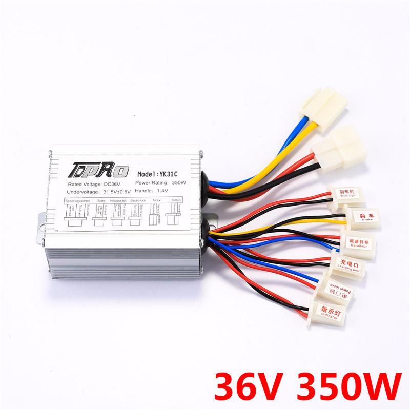 TDPRO 24V/36V 250W/350W/500W/800W Контроллер скорости двигателя велосипеда с щетками Коробка для квадроцикла, багги, питбайка, скутера