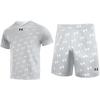 Under Armour Logo Printed Breathable Knitted Short Sleeve T-Shirt Running Training Five-Point Shorts Casual Sports Set 21500531-009+21500231-009