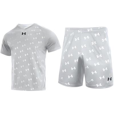 Under Armour Футболка с коротким рукавом из дышащего трикотажа с логотипом, тренировочные шорты для бега и тренировок, повседневный спортивный комплект 21500531-009+21500231-009