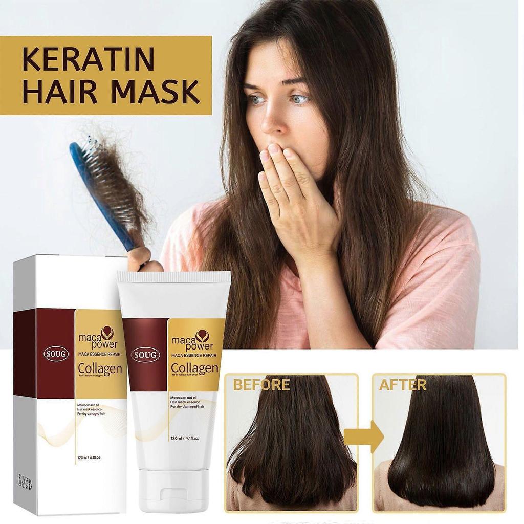 Keratin hair mask repair essence moisturizing repair split ends dry frizzy hair care hair mask 1