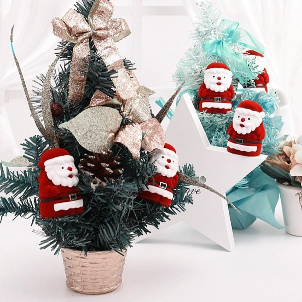 Christmas Bell Christmas Tree Ornament Snowman Santa Claus Rings Box Christmas Jewelry Box Propose