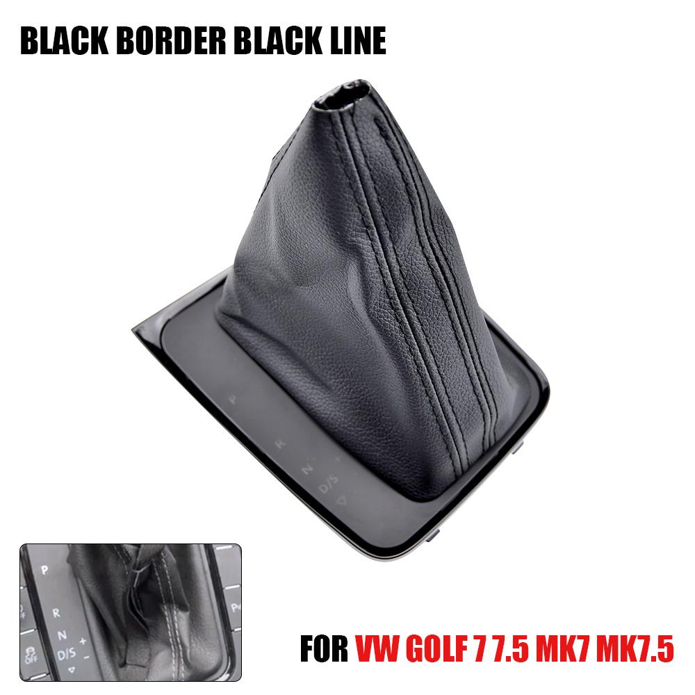 For VW Golf 7 7.5 MK7 Left Hand Drive Car Styling Shift Gear Knob Frame Bracket Leather Boot