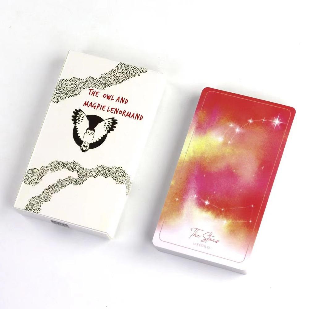 Сова и сорока Ленорман 10,3*6 см Колода Ленорман из 36 карт, традиционно иллюстрированная тушью (Версия совы)