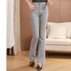 Женские эластичные джинсы Bootcut, облегающие расклешенные джинсы средней посадки, женские повседневные джинсы