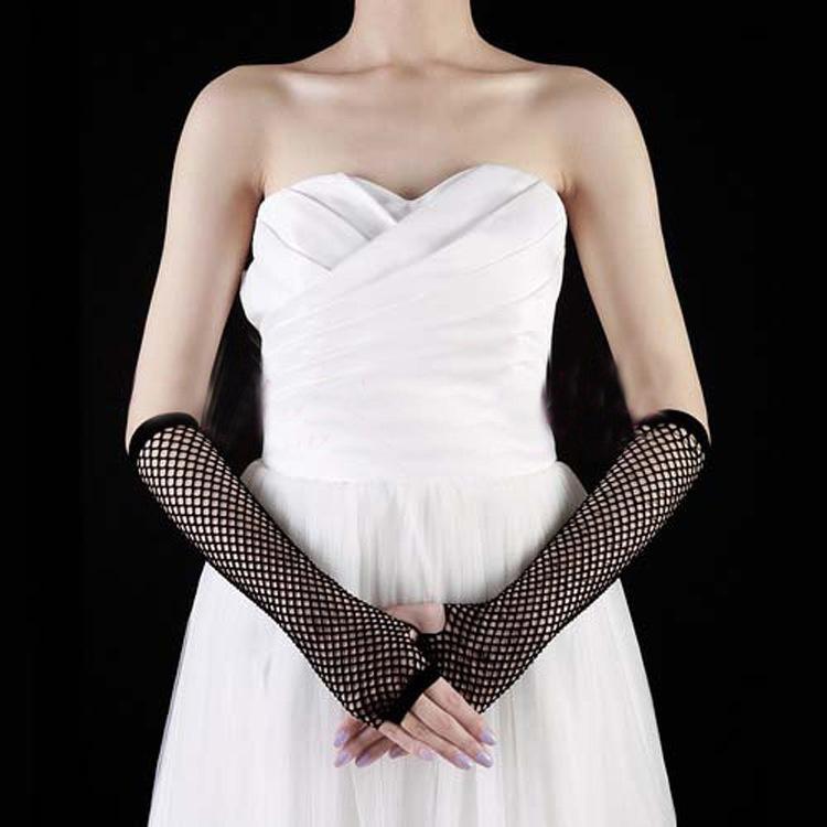2 Pairs Sexy Underwear Accessories Mesh Long Gloves All-match Dress Accessories Adult Sexy Supplies