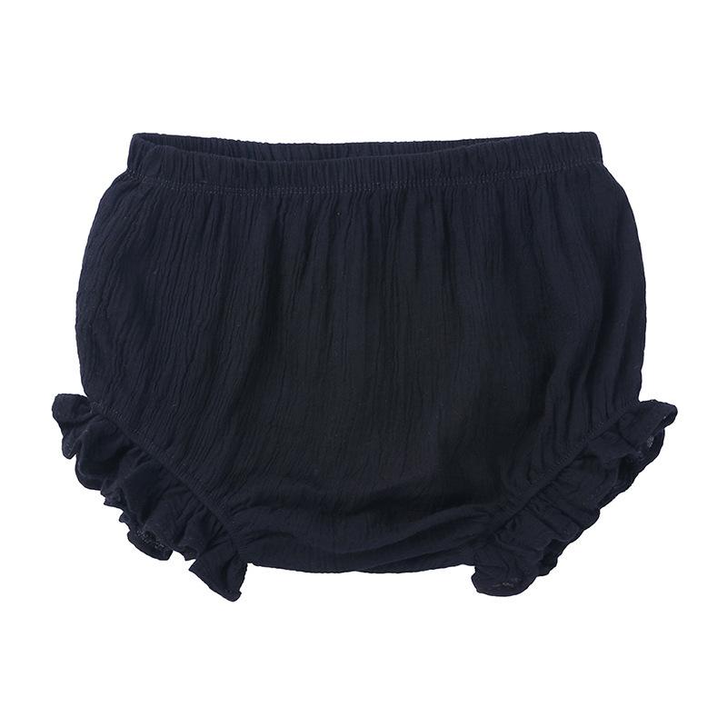 Summer Baby Cotton Linen Ruffled Triangle Shorts Loose Comfortable Toddler Bloomers