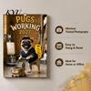 Home Study Room Decoration 2027 Pugs Working Wall Calendar, Funny Dog Hanging Calendar 12 Monthly Planner with Unique Illustrations for Office