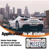 Stainless Steel License Plate Frames 2 Pack, Black Matte Universal Tag Holder with Screws for Car Front and Rear
