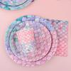 Birthday Decoration Supplies Little Mermaid Party Disposable Tableware Set Paper Plate Paper Cup