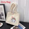 Kuromi Large Tote Bag With Plush Embroidery For Daily Casual Use