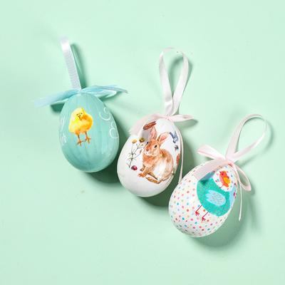 Раскрашенные Пенопластовые Пасхальные Яйца Разноцветные Счастливой Пасхи Подвесное Пасхальное Яйцо Поделка Своими Руками Ручная Работа Подвесные Украшения Декор Комнаты