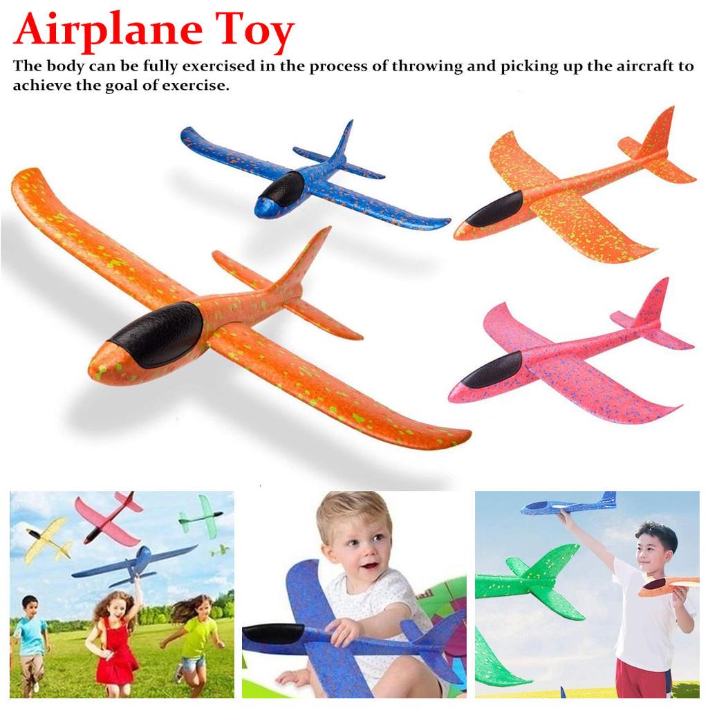 Kids Airplane Toy Hand Throwing Foam Plane Model Children Outdoor Flying Glider Toys Aeroplane Model