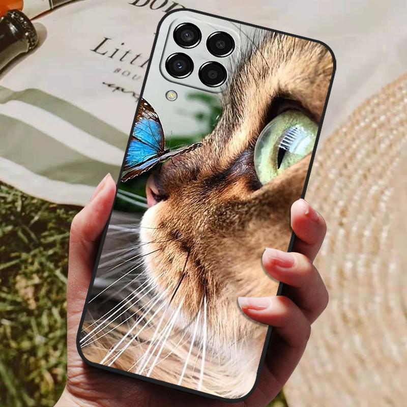 Чехол для Samsung Galaxy M33 M53 2022 Модный Силиконовый Защитный Мягкий ТПУ Задняя Крышка для Samsung M53 5G Чехол для Телефона Черный Бампер