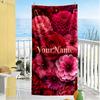 Rose Customize Your Name Beach Towel Quick-Dry Soft Microfiber For Beach Bathroom Outdoor Swimming Pool Camping Picnic Yoga Diving Vacation Accessorie
