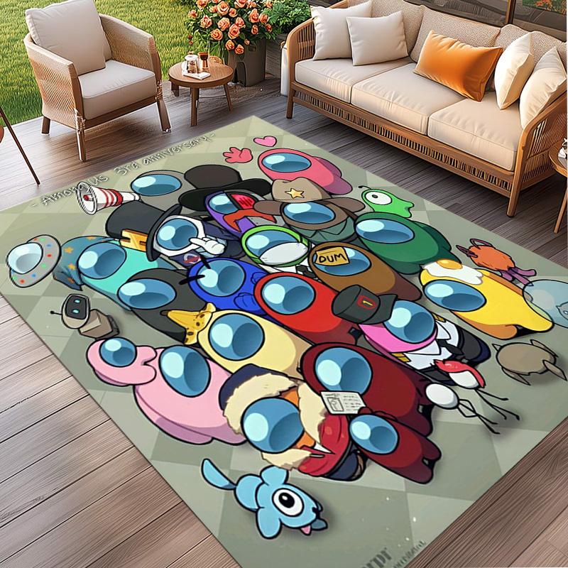 Among Us Print Rug, Washable Floor Carpet, For Entryway Dorm Laundry Room Office Study, Home Decor Birthday Christmas Gift