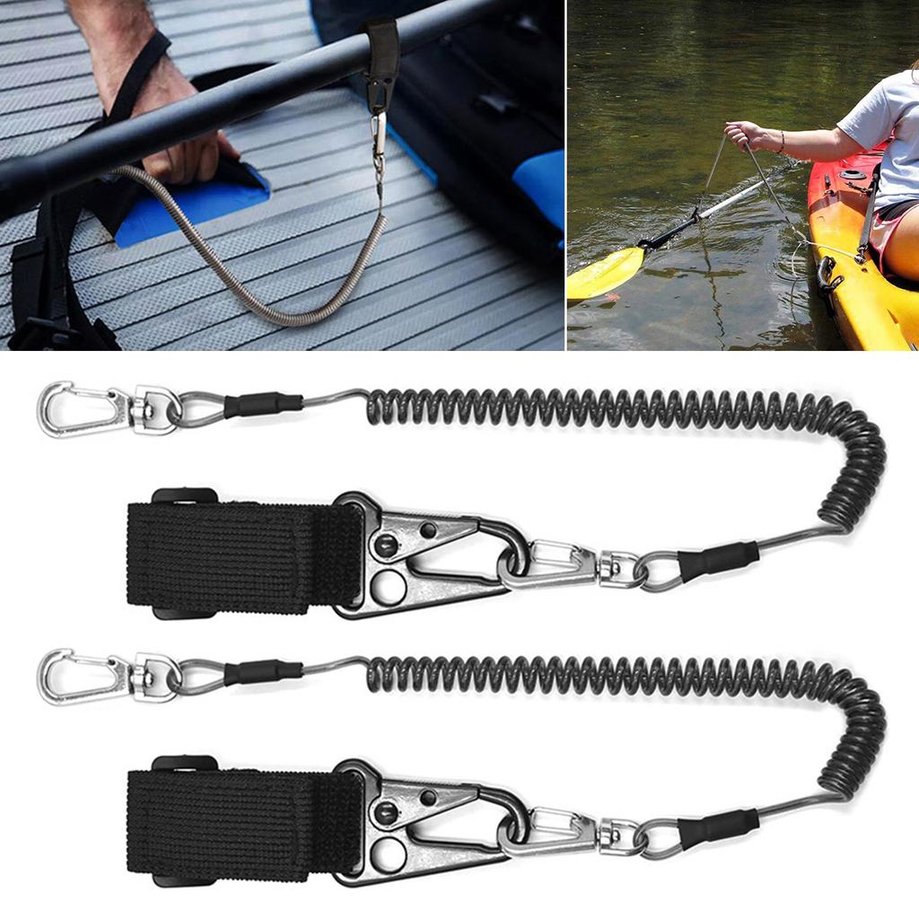 1pc/2pcs Tie Belt Wrap Strap Fishing Casting Rods Holder Belt Metal Buckle Strap Fishing Pole Tether with Coiled Lanyard