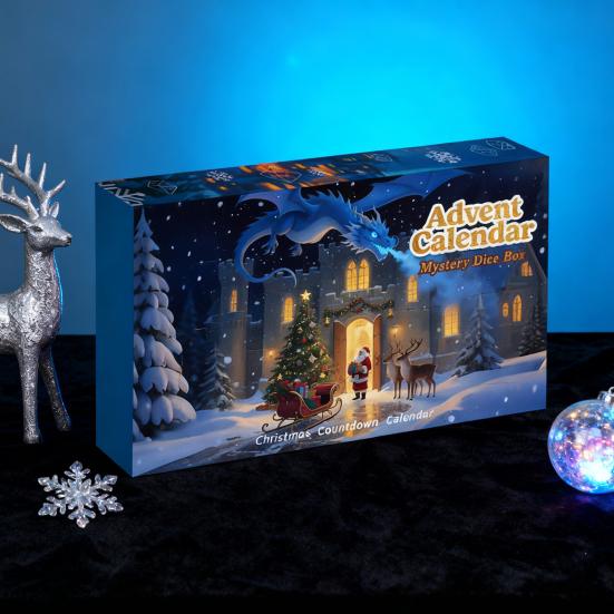 2025 DND Кубики Адвент-календарь 24 дня Обучающая ролевая игра Священная коробка Уникальный подарок для поклонников Dungeons And Dragons