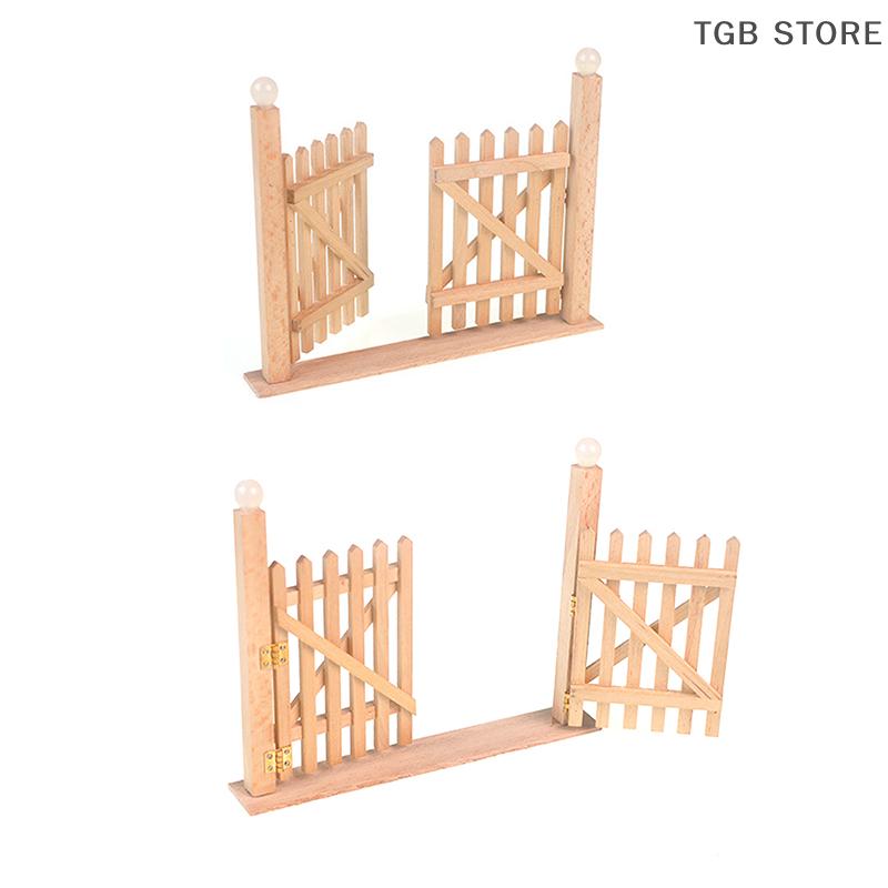 1/12 Модель деревянных ворот забора Миниатюрная дверь для сказочного сада Кукольный домик Имитация Мебель Украшение Игрушки