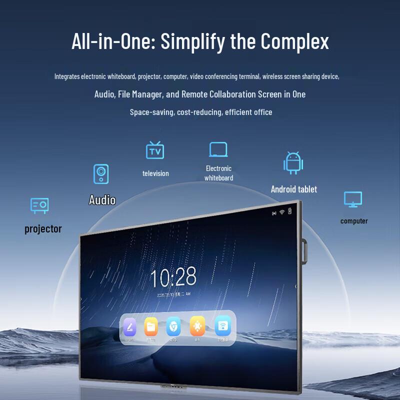 55-inch 4K Interactive Flat Panel Display with Mobile Cart (CN version)