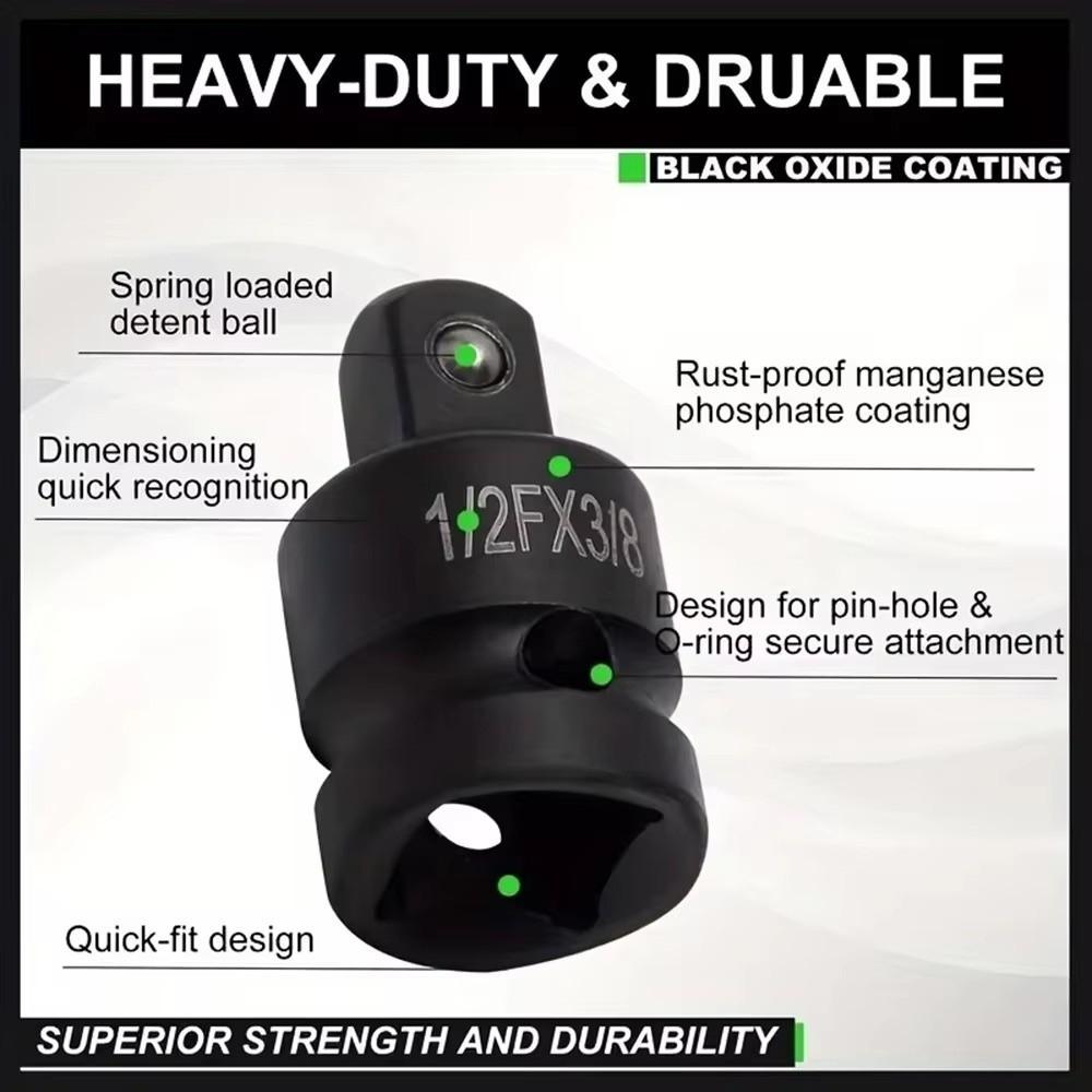 10Pcs/Set Universal Drive Socket Sleeve 12 Point Impact  Socket  Adapter Set  Automotive Servic