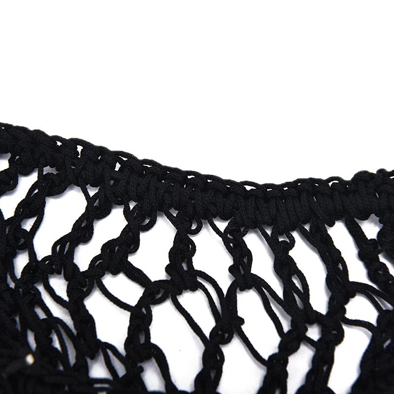 Сплошной цветной шарф, ночной чехол, тюрбан, женская сетка для волос, вязаная крючком шапка