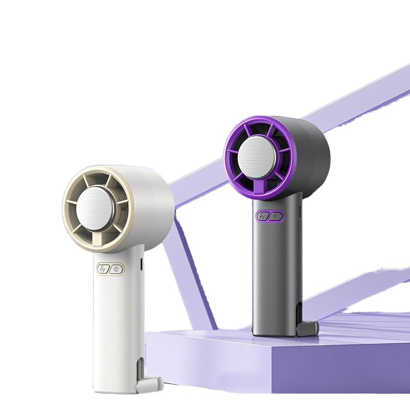 Cross-Border Five-Speed High-Speed USB Handheld Small Fan Semiconductor Ice Cooling Turbine Violent Fan with Foldable Feature
