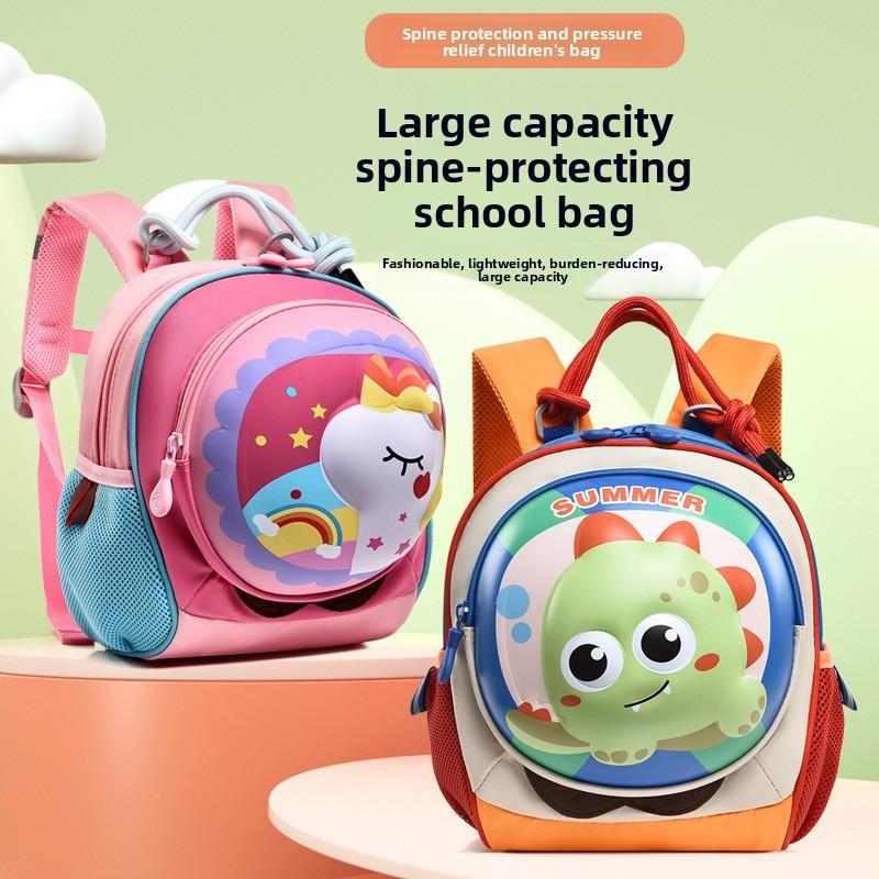 Pattern Horse Dinosaur Kids Backpack With Lightweight Schoolbag Cute Bag Gift