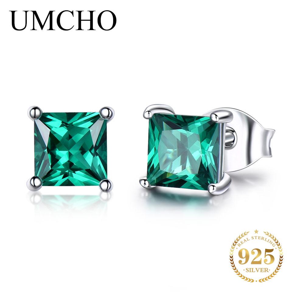 Серьги-гвоздики UMCHO из стерлингового серебра