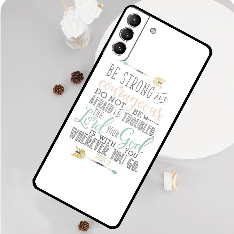 Библейский стих Иисус Христос Христианский Чехол Для Samsung Galaxy S22 S23 Ultra Note 20 Note 10 Plus S9 S10 S20 S21 S23 FE Задняя Крышка