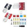 4 Circuit Battery Terminal Fuse Block with Cover Battery Terminal Mount Kit