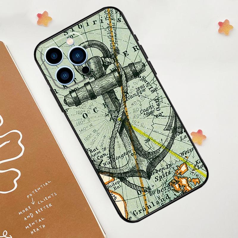 Anchor Sea Beach Phone Case For iPhone 15 16 14 13 12 11 Pro Max Mini Plus XS X XR Back Cover