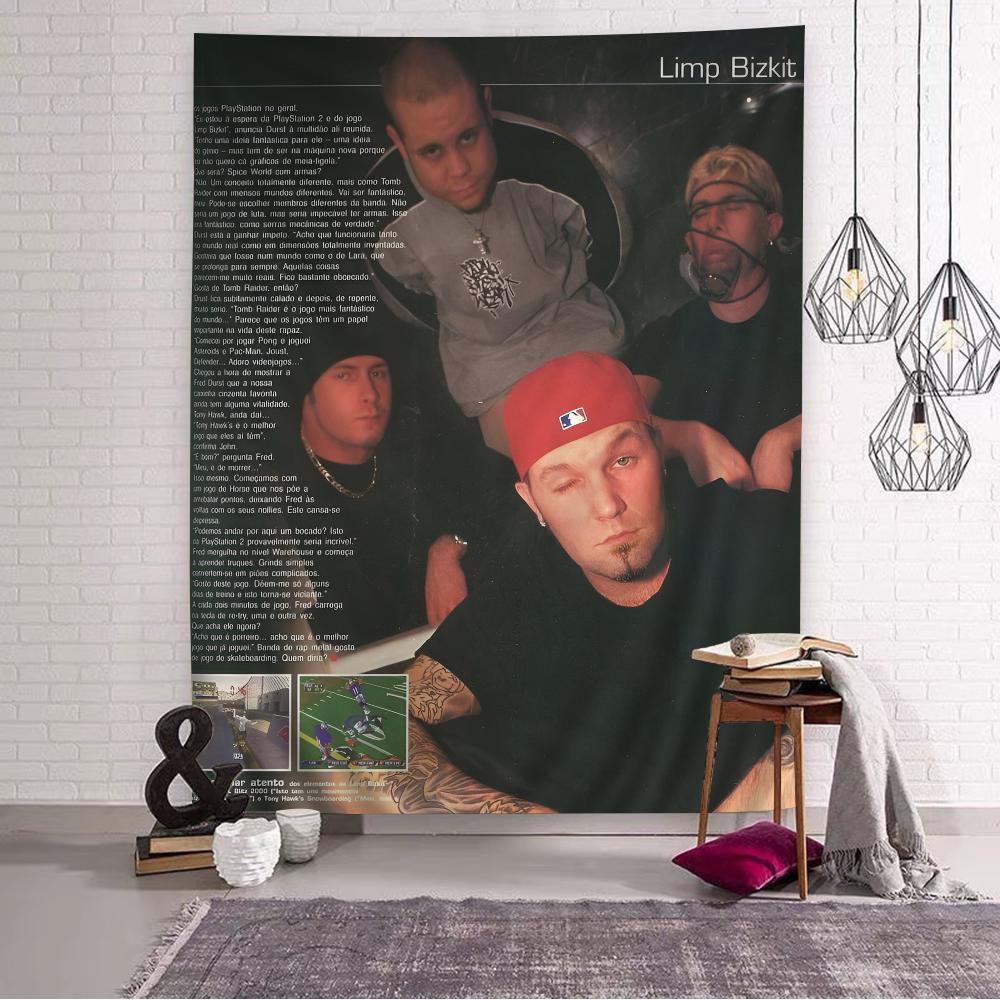 Limp Bizkit Band Cartoon Tapestry Bohemian Wall Tapestries Mandala Wall Hanging Sheets