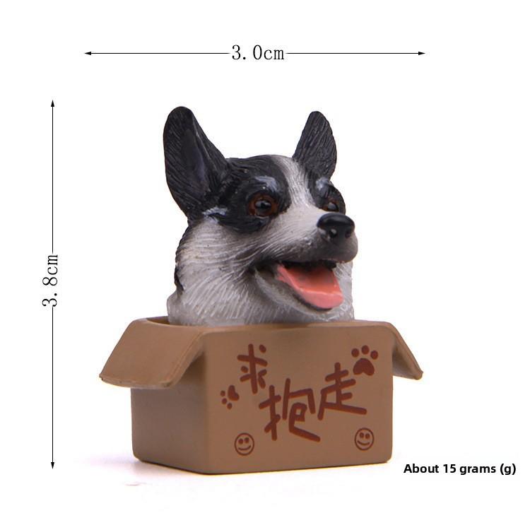 Cute Cartoon Box Corgi Husky Shepherd Dog Mini Model For Party Decorations And Gifts