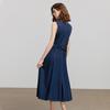 Chuyu Lyocell Cotton Vintage Denim A-line Dress