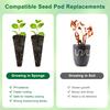 50/100PCS Seed Starter Sponges Kit Grow Sponges Reusable Seed Pods Replacement Growth Sponges Refill Pods for Hydroponics Indoor