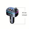 Автомобильный FM-передатчик, автомобильный беспроводной 5.0 QC3.0 PD 18 Вт, зарядное устройство USB-C с флэш-зарядкой, 9 RGB-подсветкой, автомобильный приемник, MP3-плеер Bluetooth