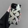 Лазерный чехол для телефона с птицами в полете для iPhone 16 15 Pro Max Plus 13 Mini 14 Pro Max 12 11 Pro Max Ударопрочная задняя крышка Fundas