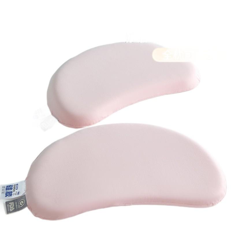 A-Grade Baby Silicone Crescent Pillow Infants Toddlers Kids Washable Boil-Safe Teething Safe Cotton Cover